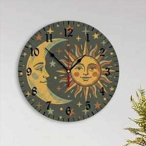 インテリア時計 sun 70s Sun Clock - Etsy