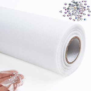 Pellicola termoadesiva per strass larga 50 cm, foglio di carta per trasferimento termico con strass, tagliato su misura