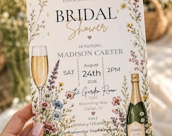 Wildflower Bridal Shower Invitation Template