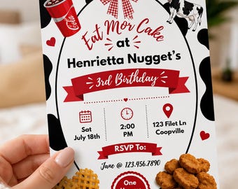 Restaurant Inspired Birthday Invitation Template | Birthday Party Invite