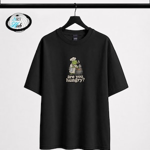 Funny Hungry Frog Cartoon Tee | I'm Not Hungry T-Shirt, Comfort Colors 1717, D&D nerd t-shirt,t-shirt with a frog meme,Renaissance fair