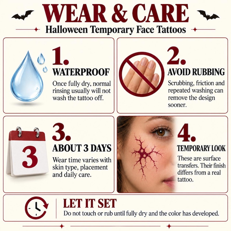 Glow-in-the-dark Spider Web Face Tattoos, Blue Yellow Halloween Makeup ...