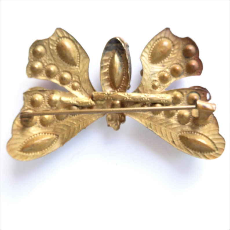 Art Deco 1930/'s Original Vintage Czech Butterfly Brooch Over 2
