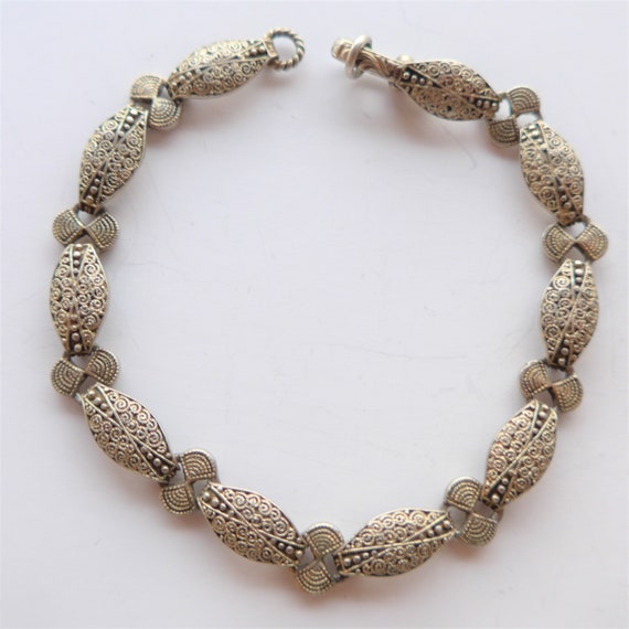 THEODORE FAHRNER Art Deco Silver Gilt Slim Bracele