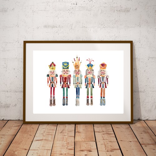 Nutcrackers Unite Holiday Print Etsy