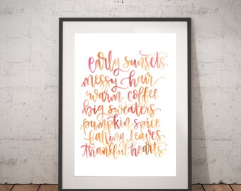 Fall Favorites Decor Printable