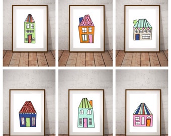 Vibrant Village Playroom Digital Prints