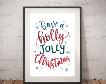 Holly Jolly Christmas Print