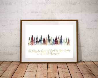 Letting Go Tree Fall Quote (3 Color Variations)