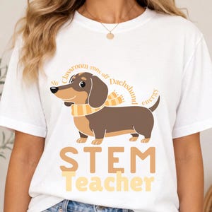Comfort Colors Dachshund Shirt, STEM Teacher Wiener Dog Teacher Gift,Doxie Dog Lover Teacher Tshirt, Grade Matching Teacher ,Weenie Dog Tee