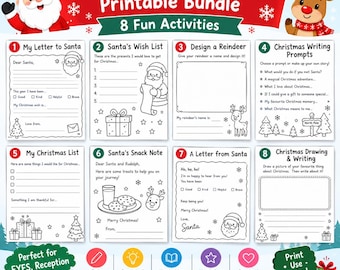 Christmas Writing and Drawing Activities Bundle for Early Learning and Creative Holiday Fun