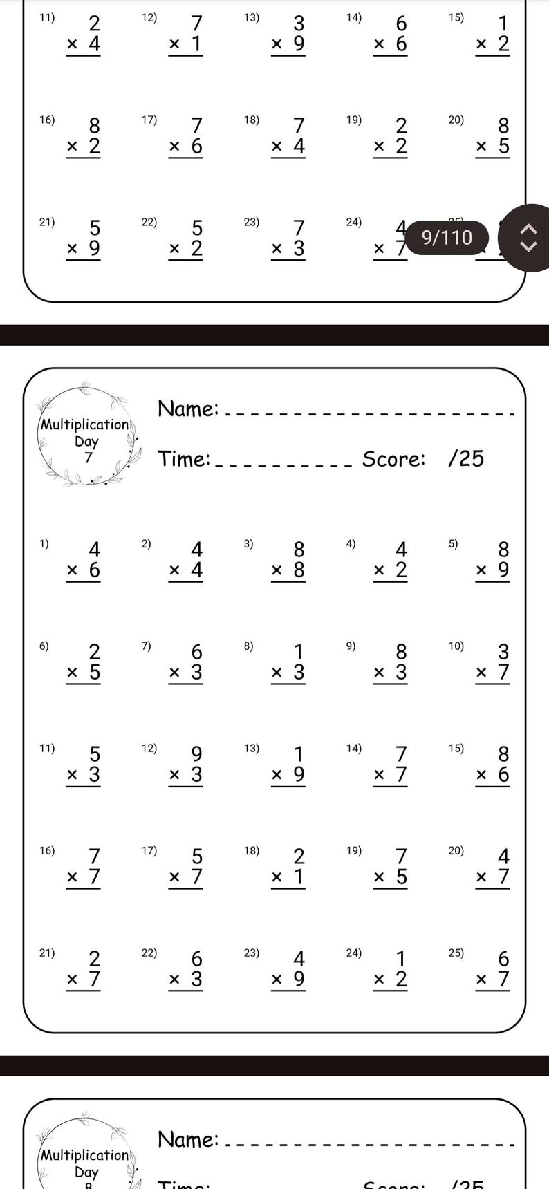 Create Your Math Problem Worksheet Math Multiplication Workbook for Kids, Practice Problems Book - Etsy