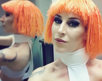 Leeloo Dallas wig - custom, cosplay, wig, hair piece, styled synthetic dreadlock wig