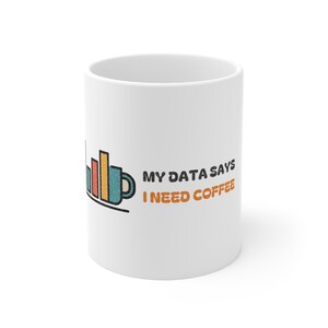 Caneca para Professor de Educação Especial, Presente para Professor de Educação Especial, Meus Dados Dizem que Preciso de Café, Caneca Divertida para Acompanhamento do Progresso na Educação Especial