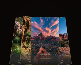 Sedona Red Rock Oracle Deck, Vortex Affirmation Cards Awakening, Printable Digital Download, Desert Landscape Photography, Meditation Gift