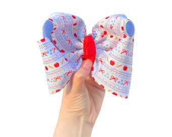 Handmade Apple School Boutique Hair Bow | Girls First Day Clip