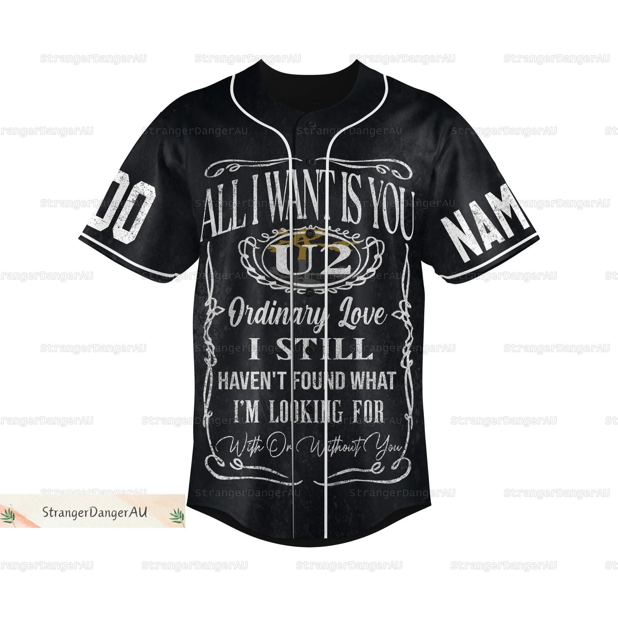 U2 Band Jersey, U2 Tour Baseball Jersey, U2 All I Want Is You Baseball Shirt