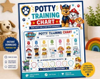 Töpfchentraining Tabelle mit Welpen Motiv Druckbar, Toilettentraining Belohnungstabelle Kinder