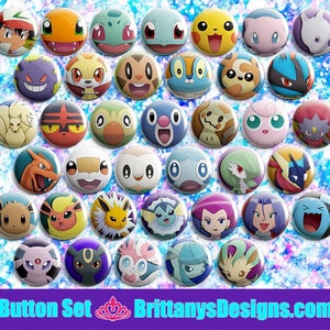 Pokemon Pin-back Button Badges image 1
