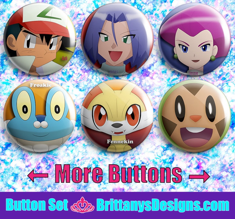 Pokemon Pin-back Button Badges image 5