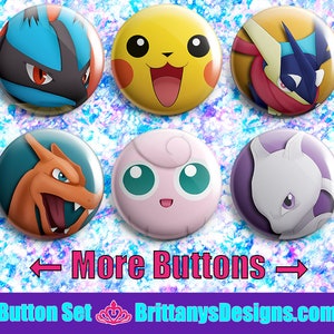 Pokemon Pin-back Button Badges image 3