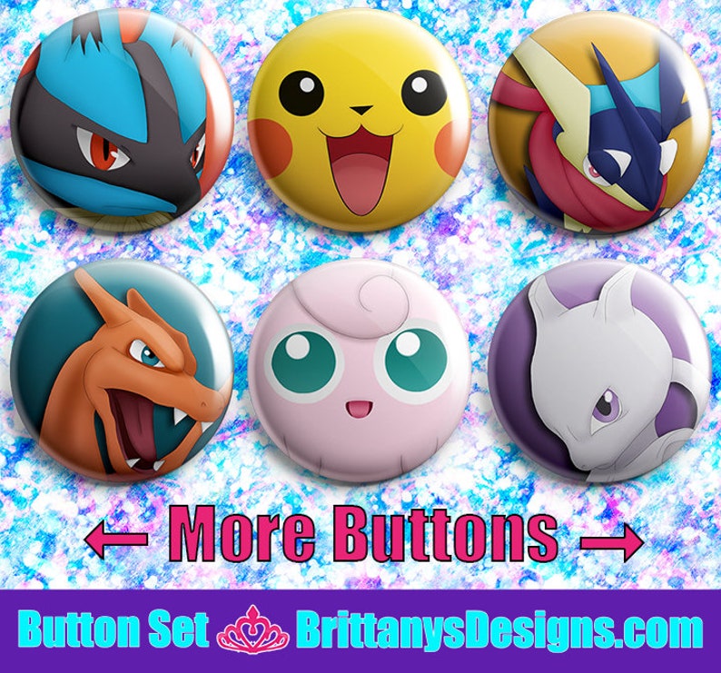 Pokemon Pin-back Button Badges image 3