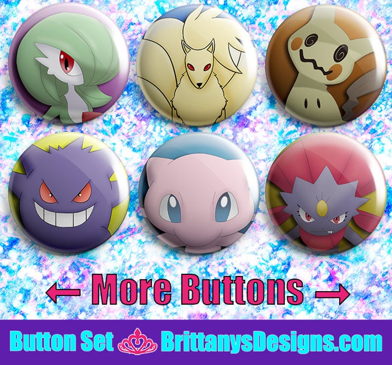 Pokemon Pin-back Button Badges image 6