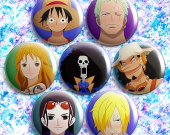 One Piece Pin-back Button Badge | Anime Characters