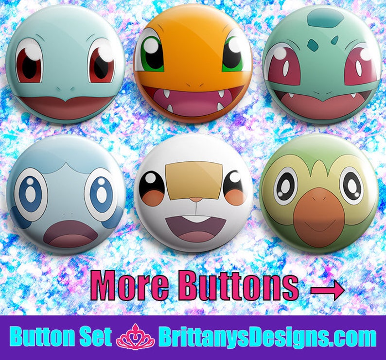 Pokemon Pin-back Button Badges image 2