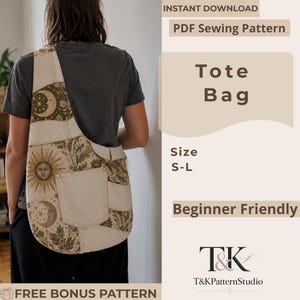 Patchwork-Umhängetasche – Nähschnittmuster (PDF) | Halbmondförmige Crossbody-Tasche | Digitales Schnittmuster für Schultertasche | A4/US Letter A0