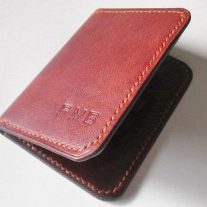 Billetera de cuero - Billetera para hombre - Billetera elegante para hombre - Billetera minimalista - Billetera delgada plegable - Billetera personalizada
