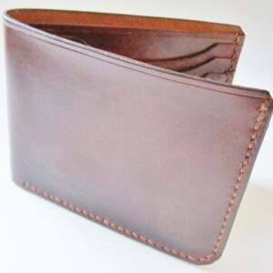 Cartera de cuero tradicional - Cartera plegable personalizada - Cartera elegante para hombre - Cartera fina hecha a mano