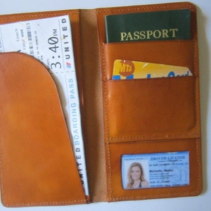 Couverture de passeport en cuir - Porte-passeport - Portefeuille de voyage en cuir - Couverture de carte d'embarquement - Portefeuille de passeport personnalisé