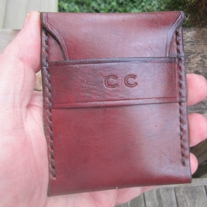Cartera frontal Pocket Money clip con solapa - Wallet Card Case Money clip - Iniciales