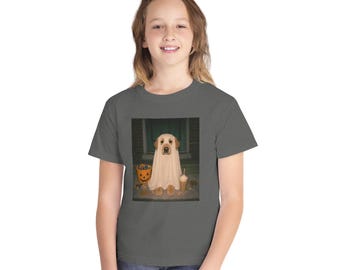 Kids Halloween Ghost Dog T-Shirt