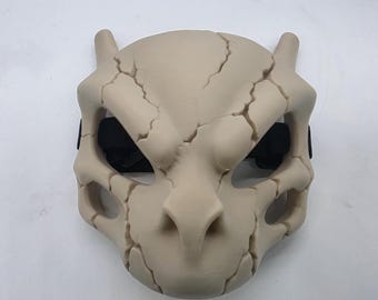 Mewtwo Skull Mask | 3D Printed Pokemon Costume Accessory for Kids | Video Game Fan Gift and Cosplay Mask