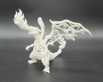 Decorative Charizard Sculpture | Customizable | 3D Printed Dragon Figurine | Pokemon Fan Collectible Home Decor Gift