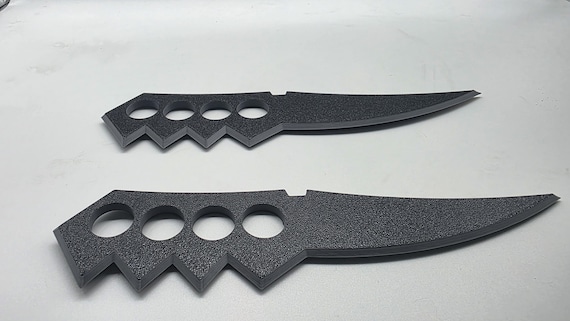 Naruto Chakra Knife Set of 2 | 3D Printed Anime Collectible Weapon | Naruto Cosplay Prop for Anime Fans and Ninja Enthusiasts