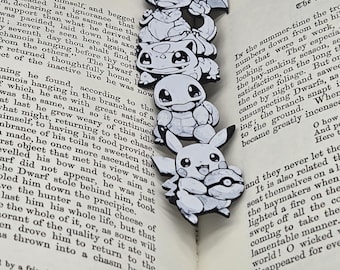 Pokemon 1st Generation Bookmark | Cute 3D Printed Video Game Inspired | Kids Bookworm Gift Collectible