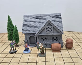 3D Printed Fantasy Cottage Terrain | Dungeons and Dragons Gaming Accessory