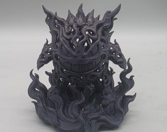 Decorative Gengar Figurine | Customizable | 3D Printed Dark Ghost Pokemon Decor | Unique Gift for Pokemon Fans Collectors