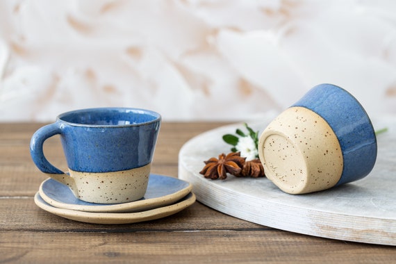 Handcrafted Ceramic Espresso Cup Set (2)