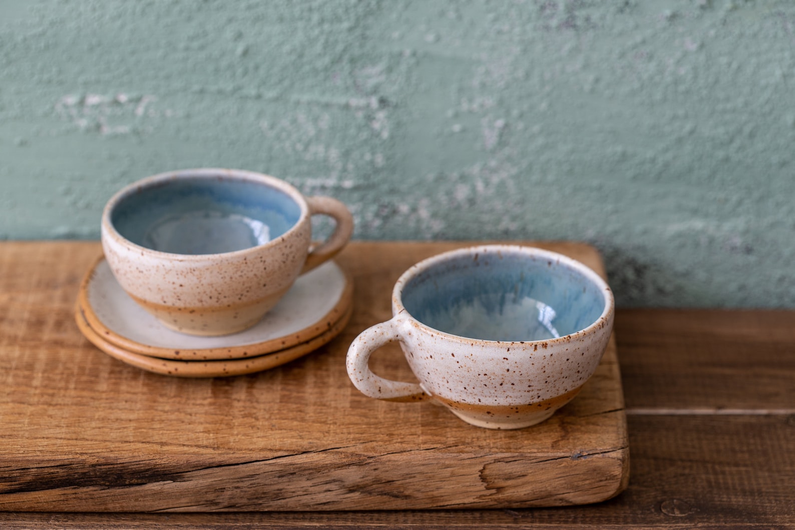 Red Espresso cups set with Saucer Two Red Espresso cups and Etsy