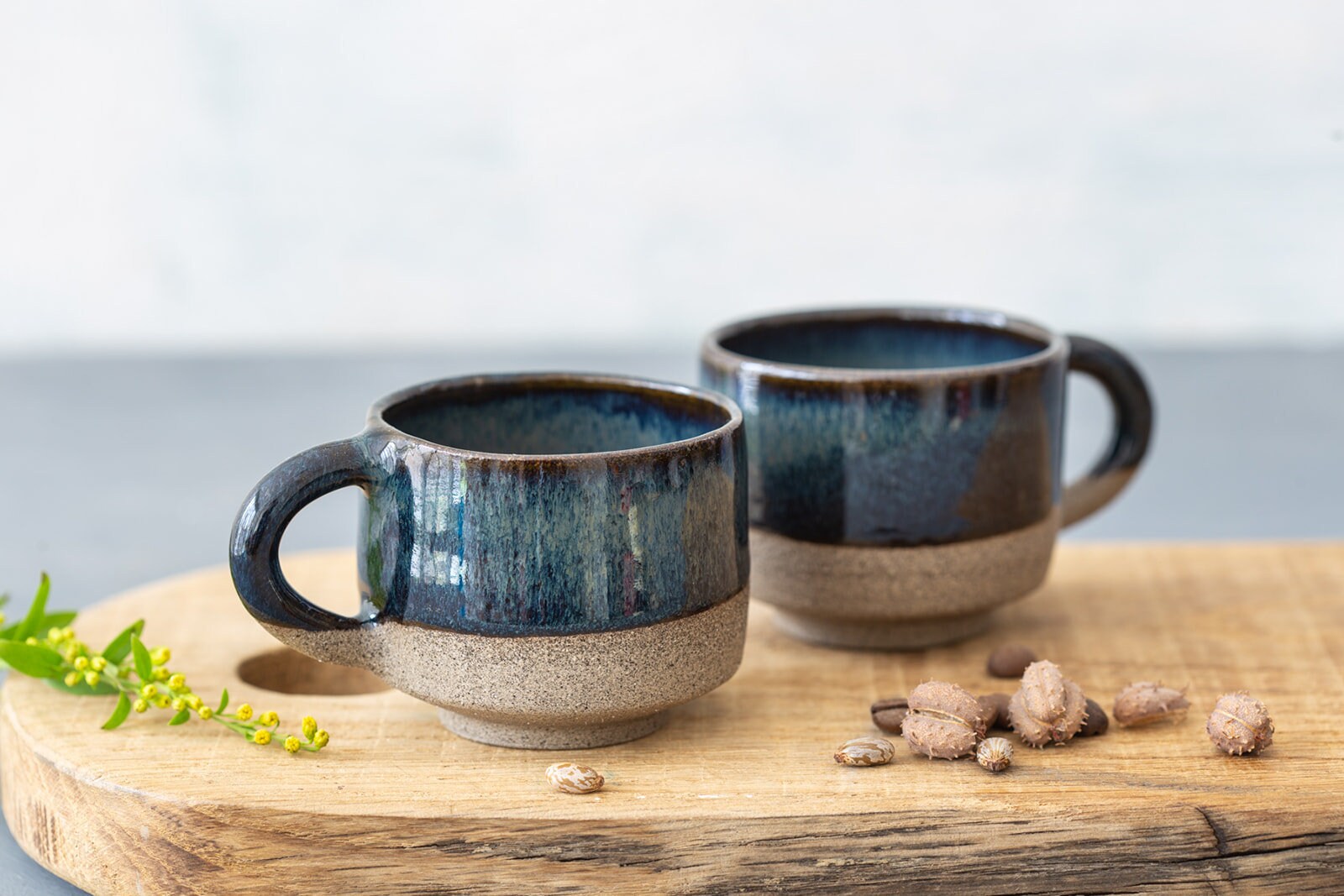 Handcrafted Ceramic Espresso Cup Set (2) - Pop of Modern - Pop Of Modern