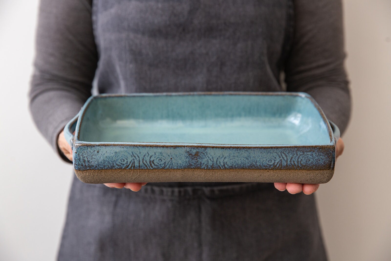 Large Ceramic Square Baking Dish, Pottery Rectangular Baking and