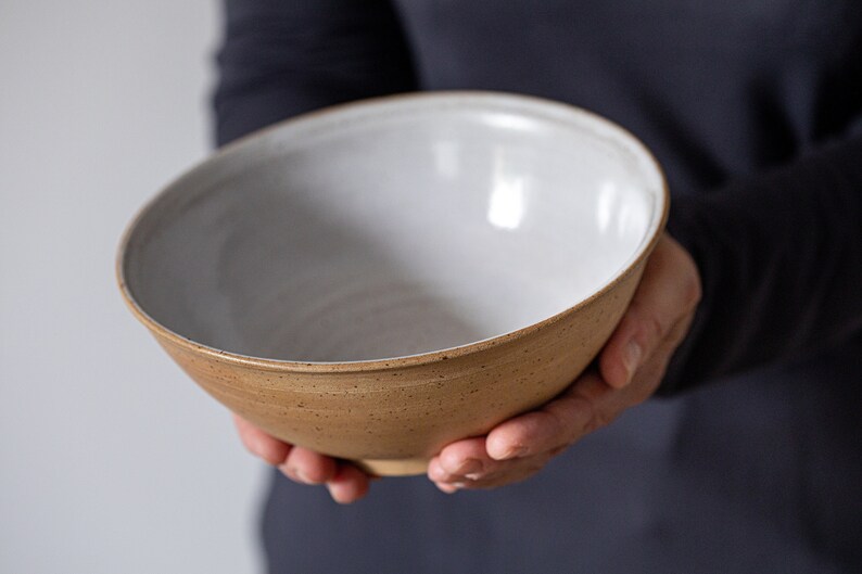 Set of TWO Deep Large Ceramic Ramen Soup Bowls Handmade Etsy
