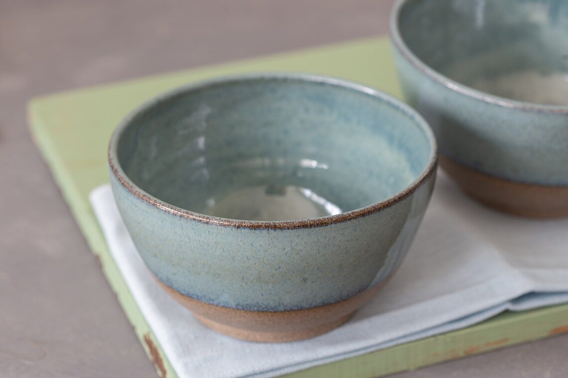 2 Large Ceramic Soup Bowl Pottery Dinnerware Bowls Dinner Etsy