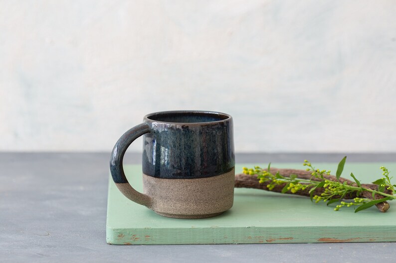 Black Coffee Mug Set and Milk Pitcher Elegant Black Mugs Set Etsy