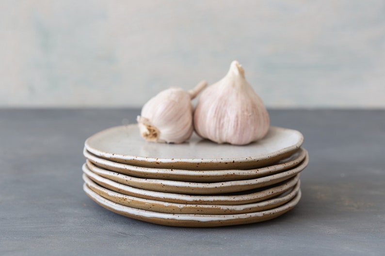 Dessert Plates SET of 2 Two Rustic Ceramic Handmade Plates Etsy