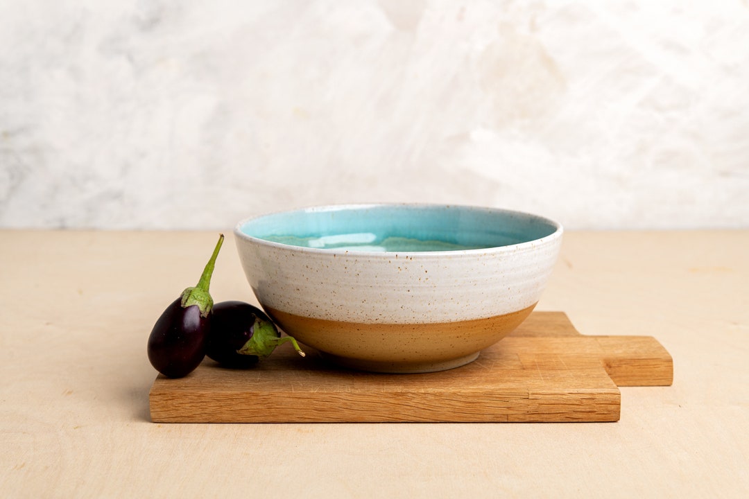 Large Ceramic Serving Bowl 8.5 Pottery Dinner Serving Etsy